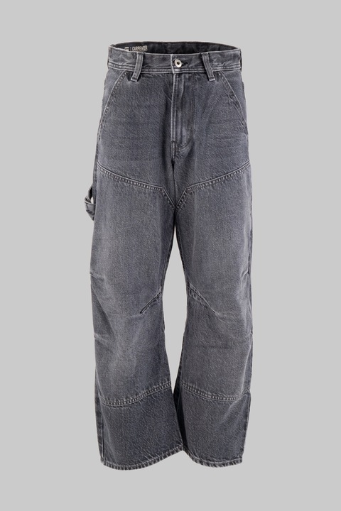 G-STAR, Középmagas derekú relaxed fit farmernadrág, Sötétszürke, 128 CM