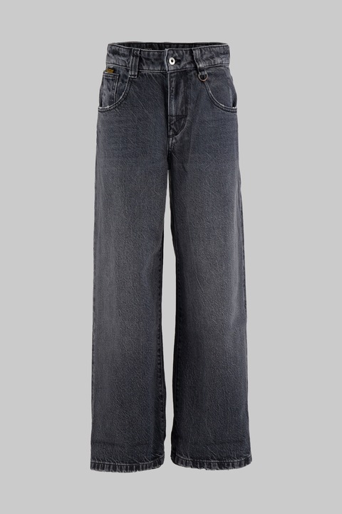 G-STAR, Straight fit farmernadrág, Koptatott fekete