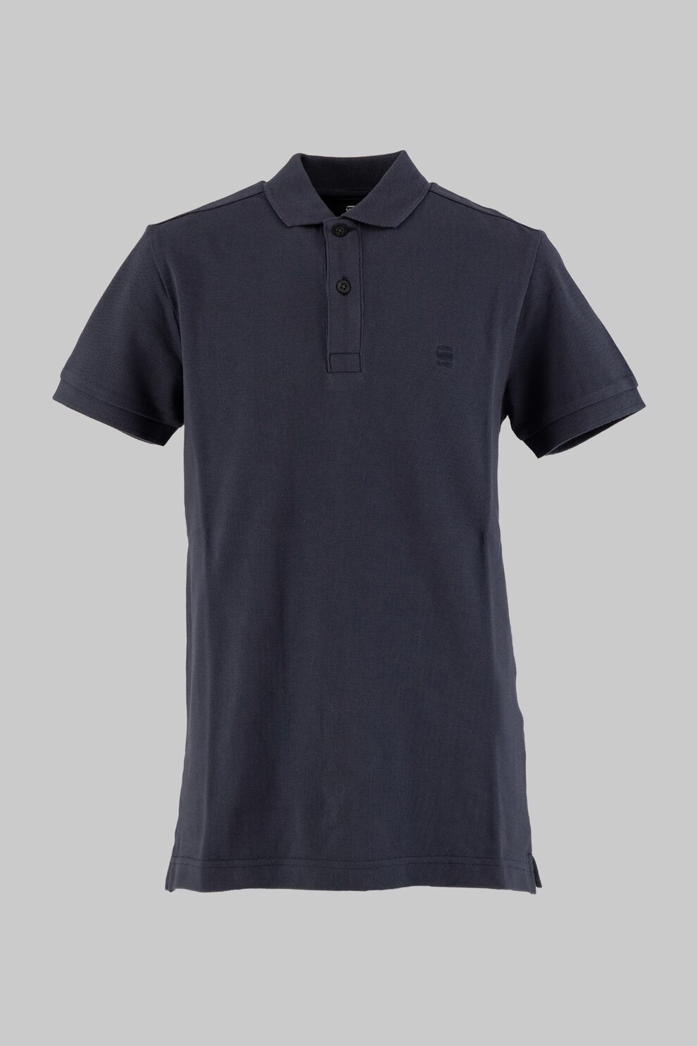 G-STAR, Tricou polo de bumbac cu logo, Albastru prafuit, 176 CM