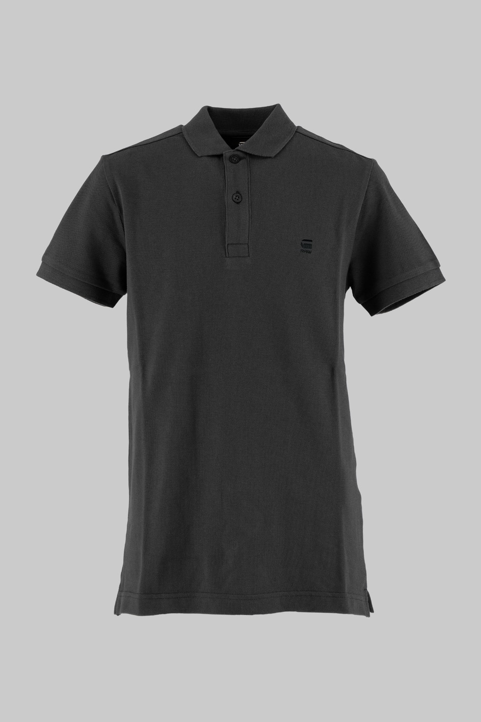 G-STAR, Tricou polo de bumbac cu logo, Negru, 152 CM