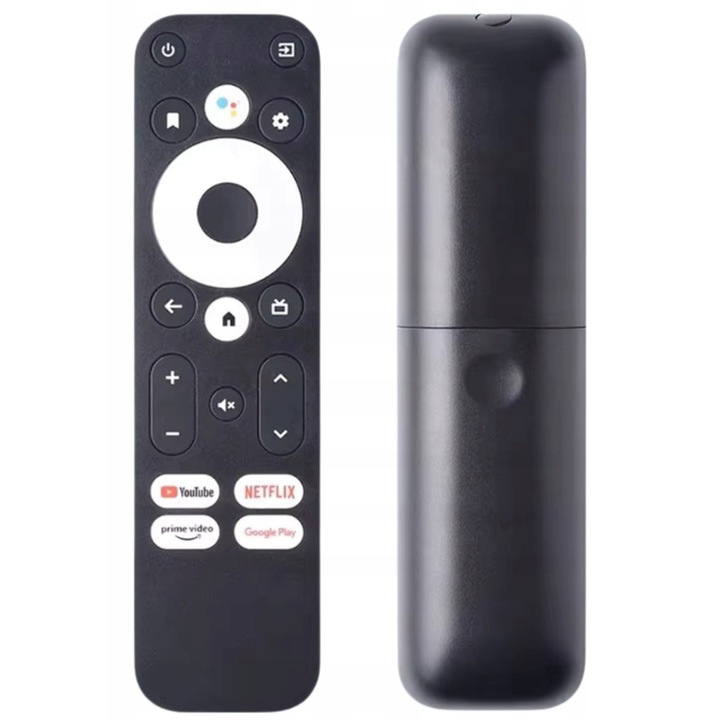 Дистанционно управление за декодер Homatics Mecool KM2, x-remote, Netflix, Youtube, Prime Video, Гласова функция, Черен