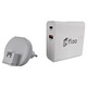 Incarcator universal de priza INFLOO REAL 65W QC3.0 PD USB-C USB-A GAN alb