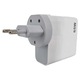 Incarcator universal de priza INFLOO REAL 65W QC3.0 PD USB-C USB-A GAN alb