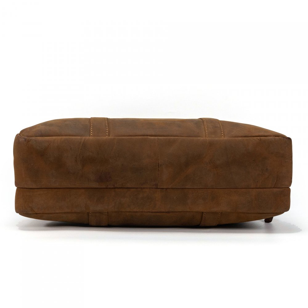 Geantă laptop Valmio Cargo B1, piele naturală maro, 40x29x12cm, pentru bărbați