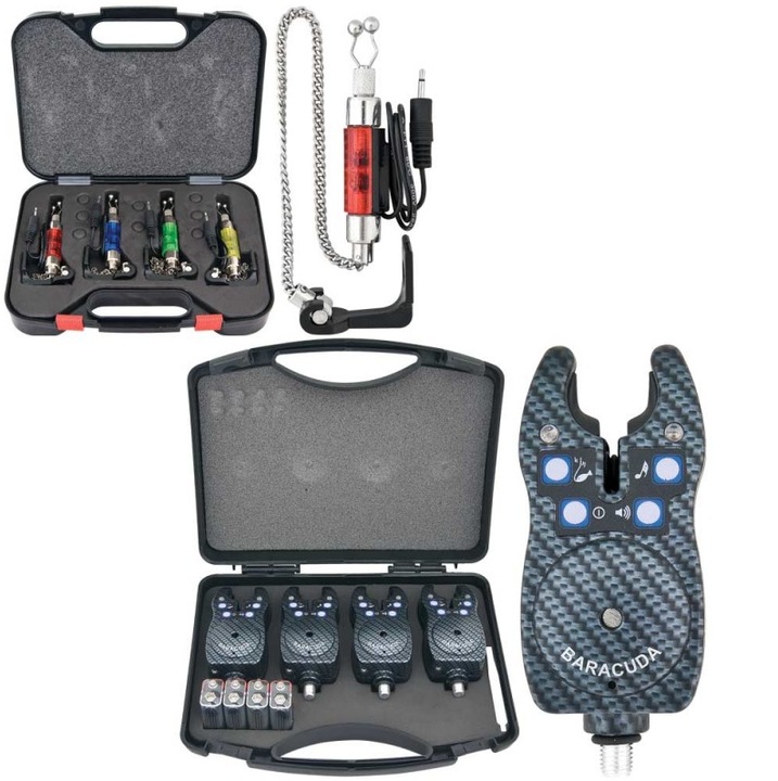 Szett 4 db "swinger" világító + 4 db TLI10 kapásjelző tokban