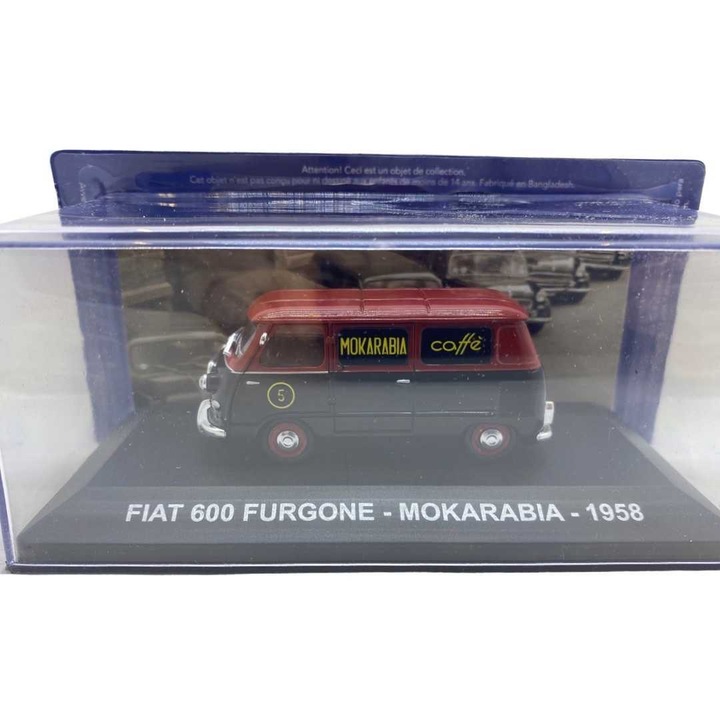 Makett 1958-as Fiat 600 furgon *mokarabia caffe* 1/43