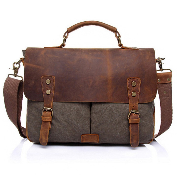 VALMIO laptoptáska, marhabőr, 36x28x12 cm, 16 hüvelykes laptophoz