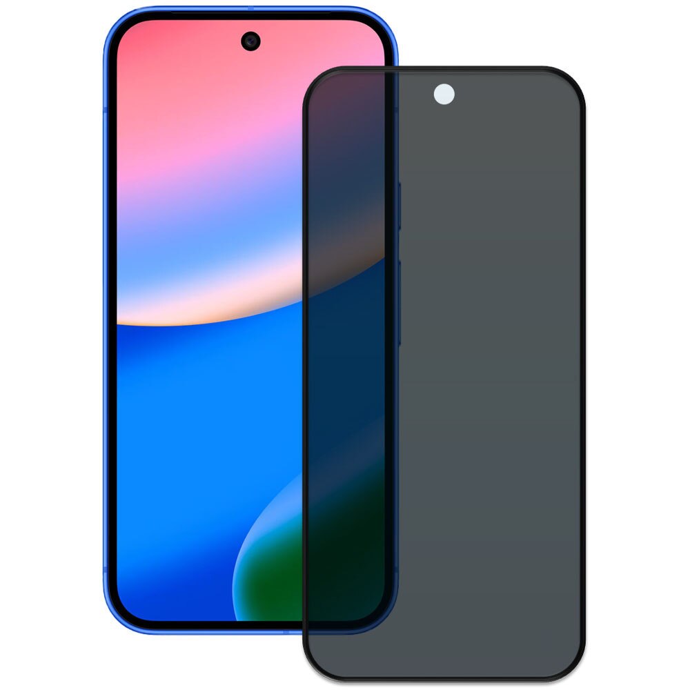 Folie din sticla securizata pentru Google Pixel 10, HAMSTERBOX Privacy Shield, Protectie completa ecran, Full face, Aplicare rapida, Case Friendly, Negru
