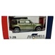 Fém makett Land Rover Defender zöld 1:28 hanggal, fényekkel