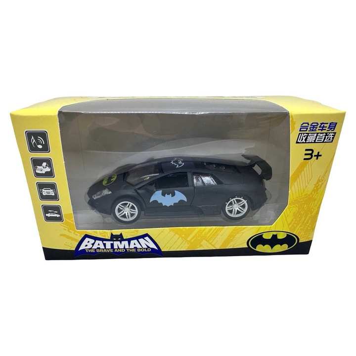 Lamborghini Batman modell hangokkal és fényekkel 1/36