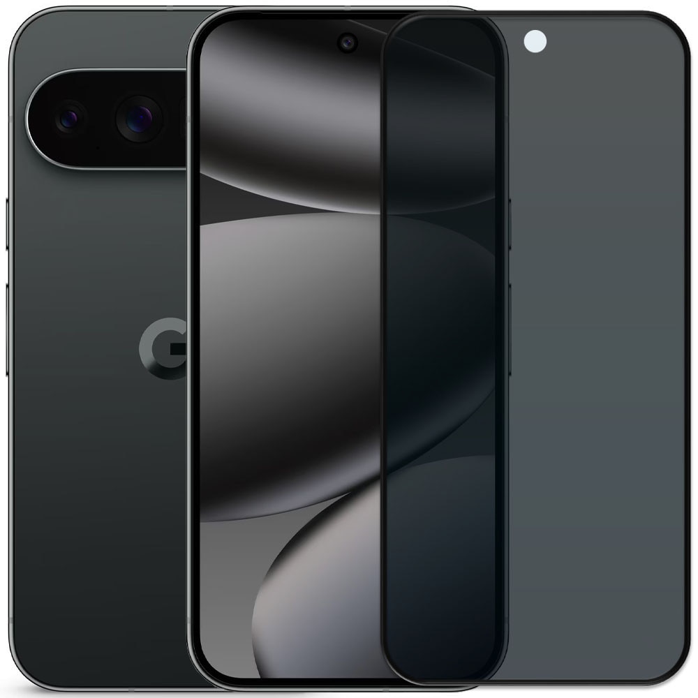 Folie din sticla securizata pentru Google Pixel 10 Pro, HAMSTERBOX Privacy Shield, Protectie completa ecran, Full face, Aplicare rapida, Case Friendly, Negru
