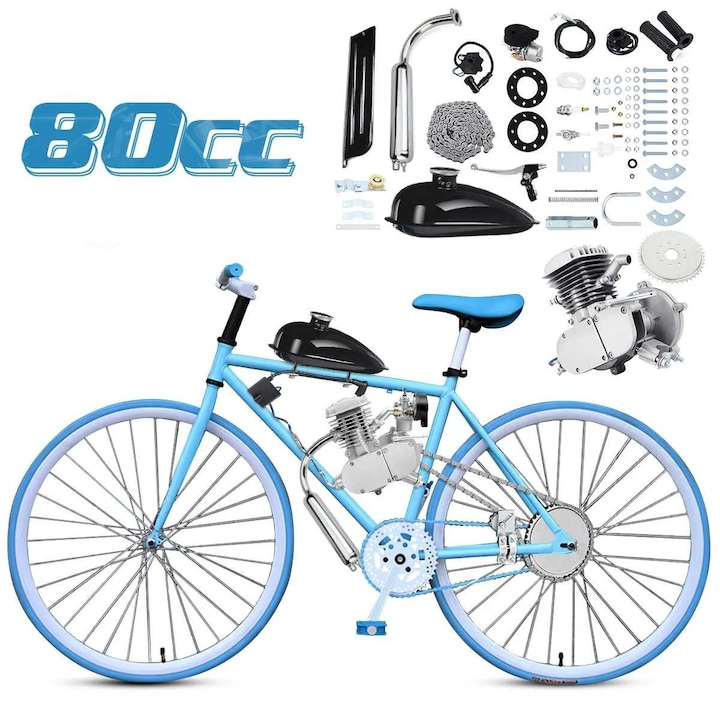Kit motor bicicleta 80 cc 2 TIMPI (GRI)