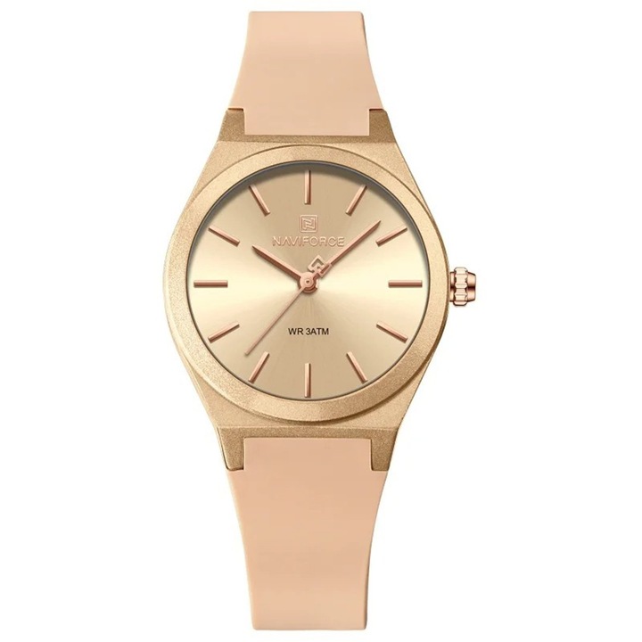 Ceas Dama Naviforce 5056 Auriu - Afisaj Analog, Fashion, Casual, Rezistent la Apa 3ATM