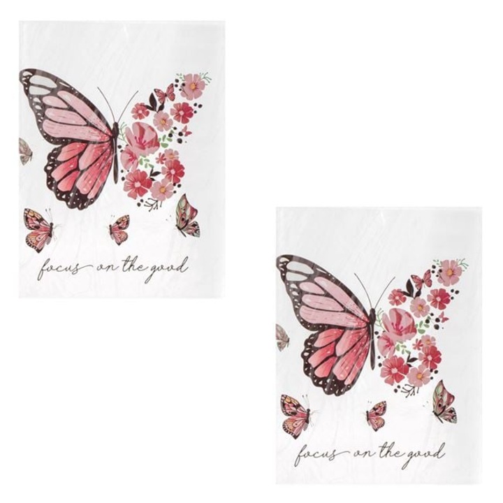 Корица A4 Antbro комплект 2 броя, прозрачна, розови пеперуди