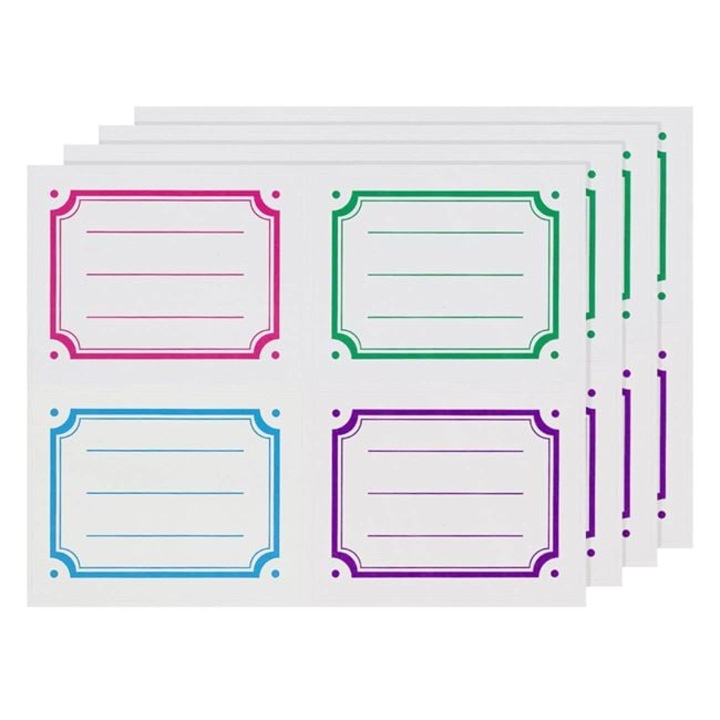 Цветни самозалепващи етикети Antbro, комплект 40 бр., 7x5.5 см, за организация, различни цветове