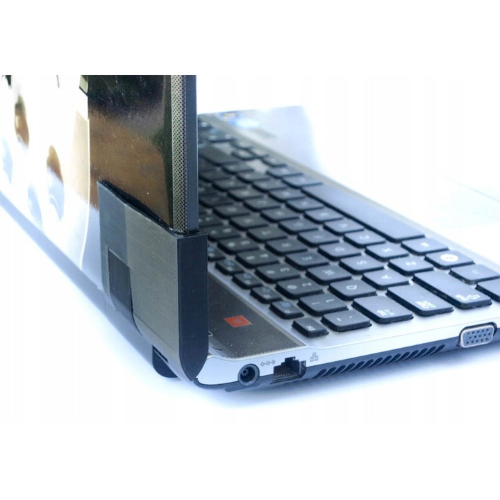 Kit reparatii, Samsung, NP550P7C, negru, laptop balama, 4 piese, instructiuni de asamblare, material rezistent, reparare fara lipire, reparare rapida, reparare neinvaziva, posibilitate de redeschidere si inchidere a laptopului