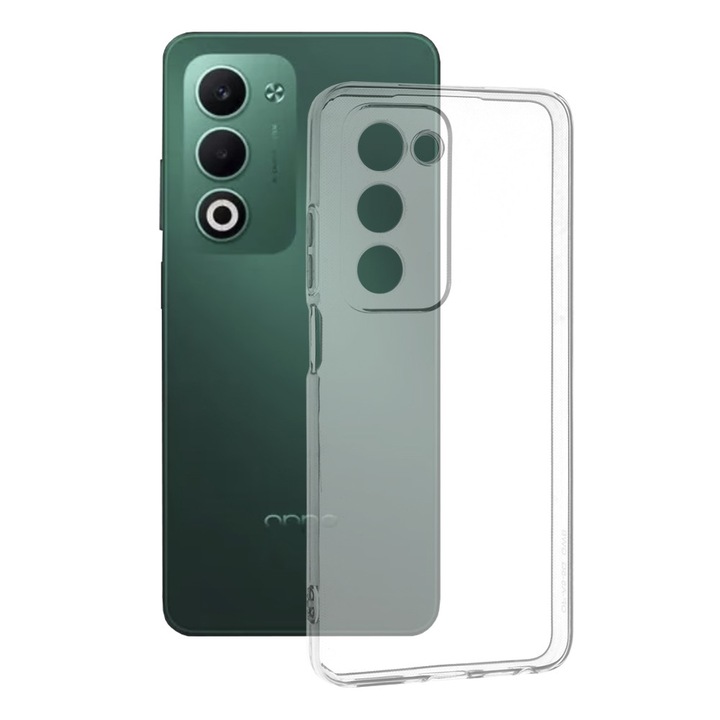 Tok Oppo A5 4G-hez, Átlátszó szilikon, B86, Poliuretán, Átlátszó
