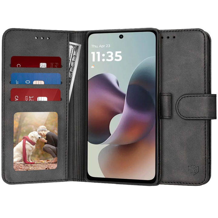 Husa telefon Diary Book Motorola Moto G56 Negru