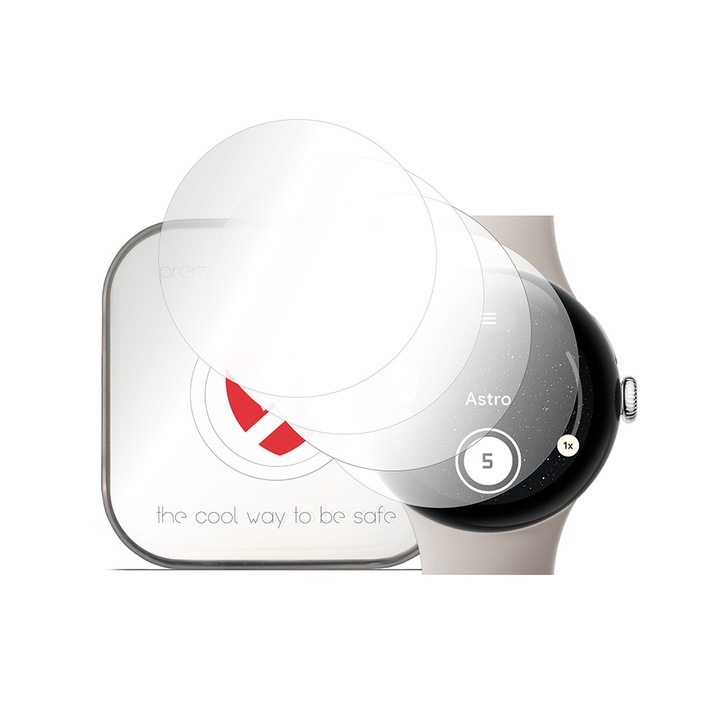 [Pachet 4x] Folie regenerabila premium Google Pixel Watch 3 45mm, L39, Elastomer, Clear