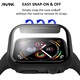 Husa Protectie pentru Apple Watch 7 41mm + Folie, Screen Guard, D94, Lexgard, Deep Dark