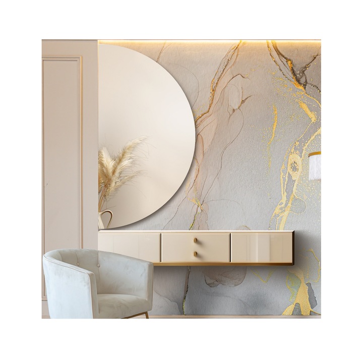 Oglinda de baie cu jumatate de roata - Helena 50x100cm