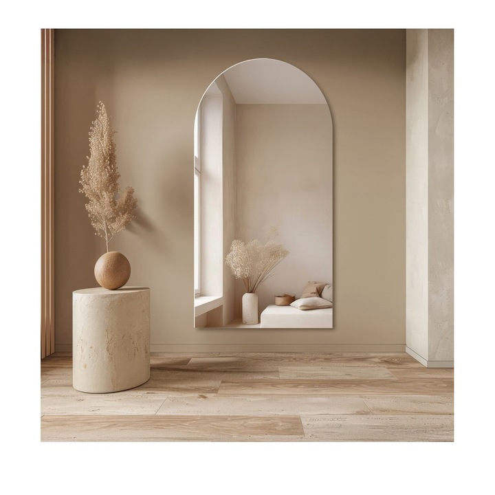 Oglinda baie Alfaram, semi-ovala model FRANK 50x120cm