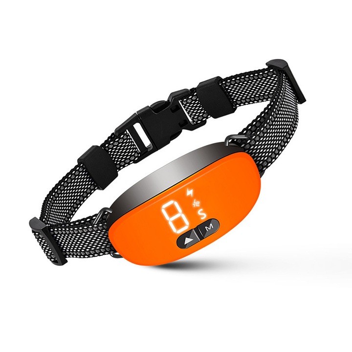 Нашийник за коригиране поведението за кучето Rqiurpn, усъвършенствана технология за звукова активация, ергономичен дизайн, водоустойчив, употреба на открито