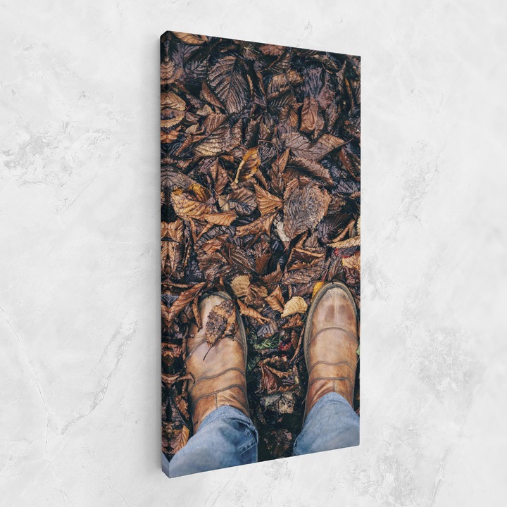 Картина на платно, ARTHUB, 50x100 cm, Спалня и Дневна, Пейзажи, Есен, Leaves After Rain
