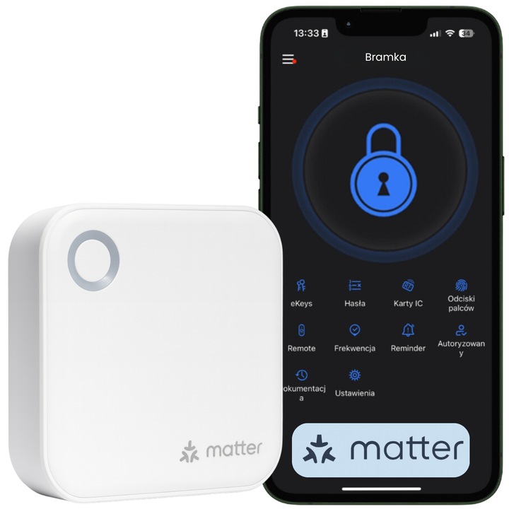 Gateway Smart WiFi Spreest®, G6 TTLock Matter, pentru incuietori inteligente, Control la distanta prin aplicatie, Compatibil Apple Home, Google Home, Alexa, Wi-Fi 2.4GHz, Generare coduri acces, Notificari, USB-C