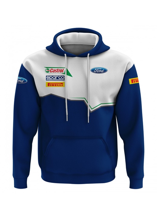 Мъжки суитшърт форд wrc 1.2.1, с качулка, многоцветен