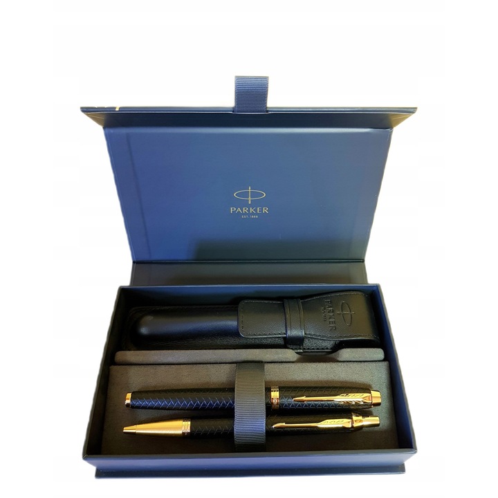 Set instrumente de scris Newell, stilou si pix, negru, cu etui decorativ