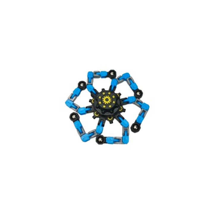 Син механичен жироскоп за деца, интерактивна играчка, 3.4x7.8x6.4см, без батерии, за момчета