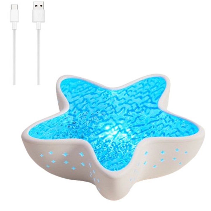 OEM Csillaghalas hullám projektor, ABCognify, hordozható éjjeli lámpa kék óceáni hangulattal, romantikus ajándék