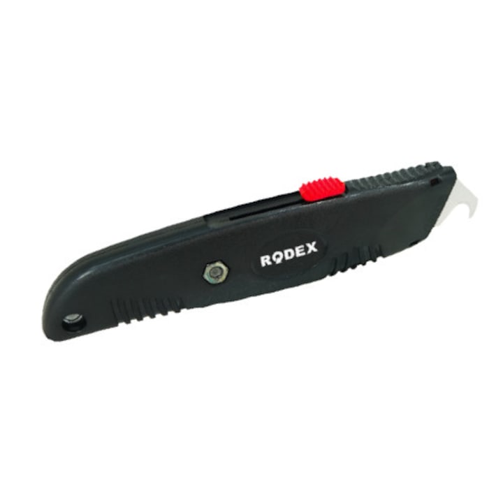 Cutter multifunctional Rodex cu lama retractabila tip carlig, nr. 6, sk2, 18 mm