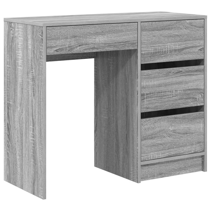 vidaXL Asztal fiókkal Szürke Sonoma 90 x 37.5 x 75 cm Faanyag 869495