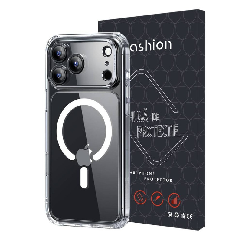 Husă de Protecție YSBER pentru iPhone 17 Pro Max, Transparent, Rezistent la șocuri, Magnetica