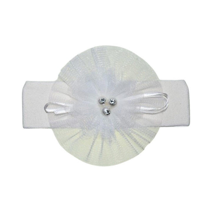 Лента за глава за момичета, Мини Джуниър BNT1016-3, Бял 40 СМ