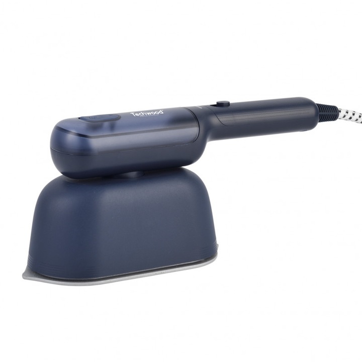 Уред за гладене с пара Techwood TDV-1204F, 1200W, 110 ml, 17 g/min, Вертикално и хоризонтално гладене, Тъмносин