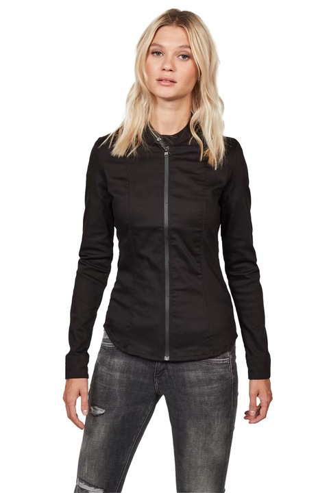 Дамско преходно яке G-Star RAW Lynn Lunar Slim Shirt 4022761 16113-44, Lightweight Slander Stay Black Superstretch, Памук, S, Черен