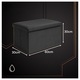 Сгъваема табуретка с място за съхранение, Zola, капацитет 54 л, 60 x 30 x 30 см, максимално поддържано тегло 80 кг, водоустойчива, MDF, кадифе, черна