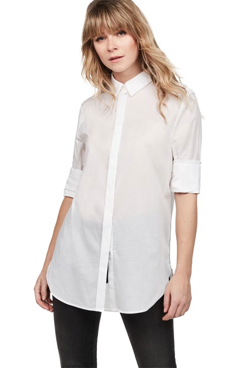 Cămașă de damă G-Star RAW Deline Boyfriend Shirt, Bronx Voile, Bumbac, Alb, Alb