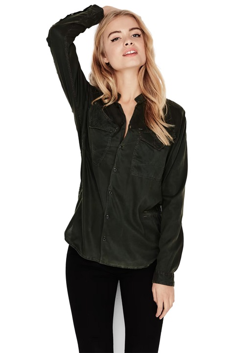 Cămașă de damă G-Star RAW Rovic Crusader Boyfriend Shirt 9797424 16113-44, Ruger Tencel OD, Lyocel, L, Verde
