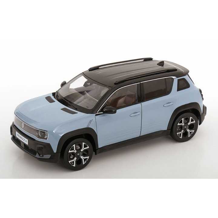 Renault 4 E-Tech autómodell, 1:18, Bleu Nuage, Solido