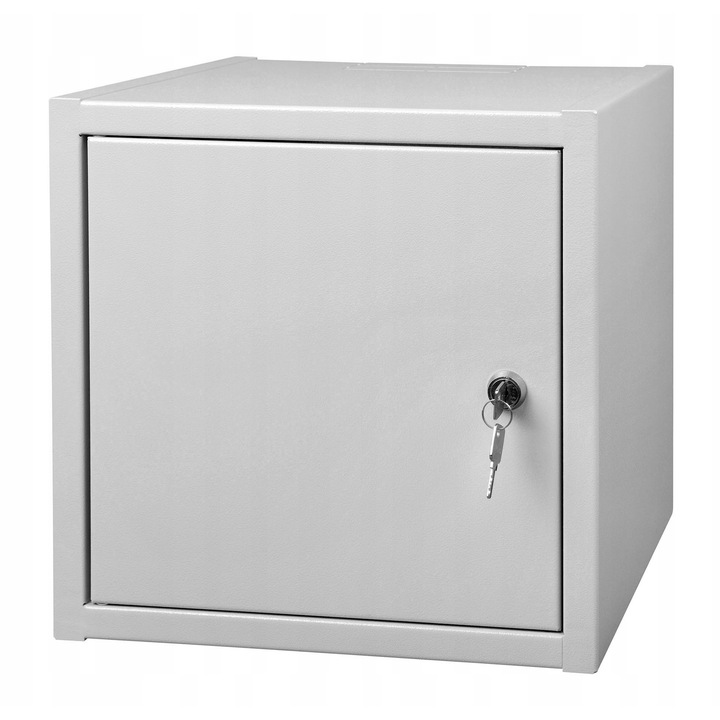 Fém rack szekrény Euro-Box 10" 6U, 320x300mm, szürke, fém ajtókkal