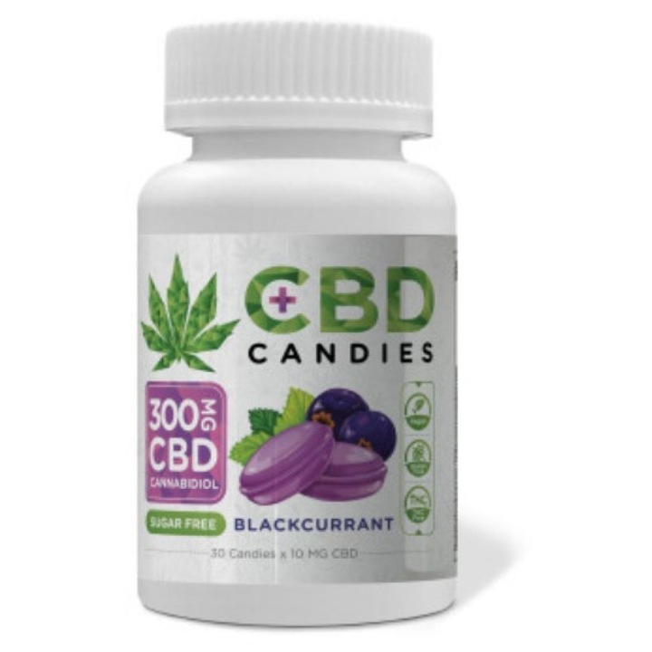 Bomboane Euphoria, aroma coacaze negre, fara zahar, x30