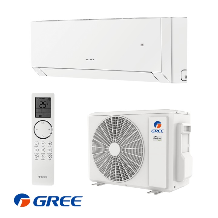 Инверторен климатик Gree CLIVIA GWH12AUCXB-K6DNA2A/GWH12AUCXB-K6DNA1A, -25 С, A++, 12 000 BTU, Wi-Fi