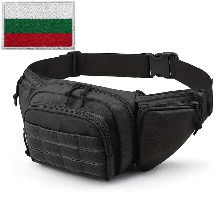 Övtáska, bolgár zászló, felvarró