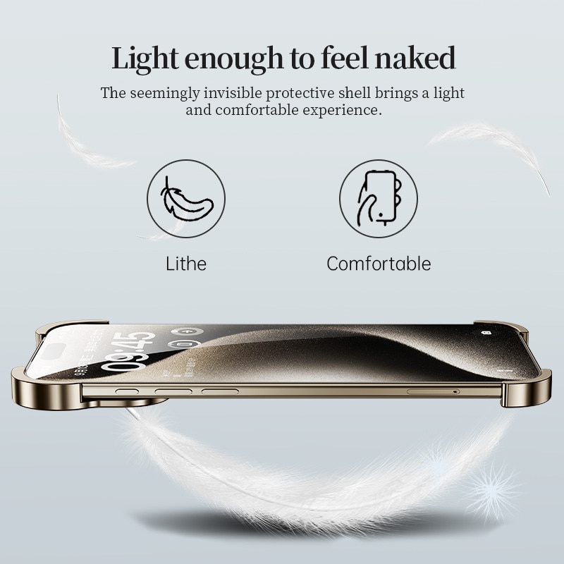 Carcasa metalica pentru capetele telefonului pentru iPhone 17 Pro, protectie pentru lentila camera, fara rama, anti-cadere