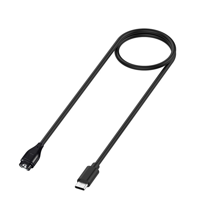 Incarcator Wireless pentru Garmin Fenix / Forerunner / Vivoactive / Venu - Comari® GarDock, 5W, USB-C, Cablu 1m, Negru