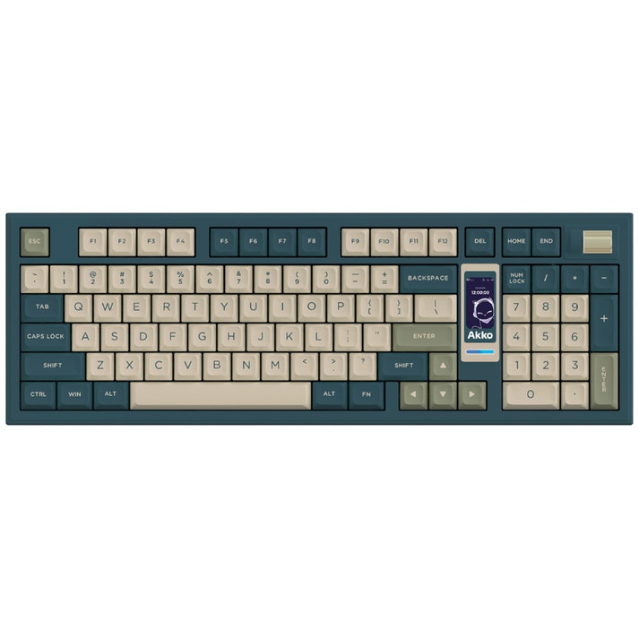 Tastatura mecanica wireless Akko 5098B Plus Ink Green, iluminare RGB